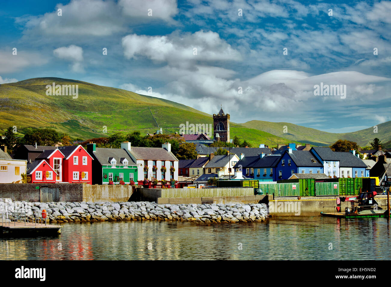 The town of Dingle and bay. Ireland Stock Photo
