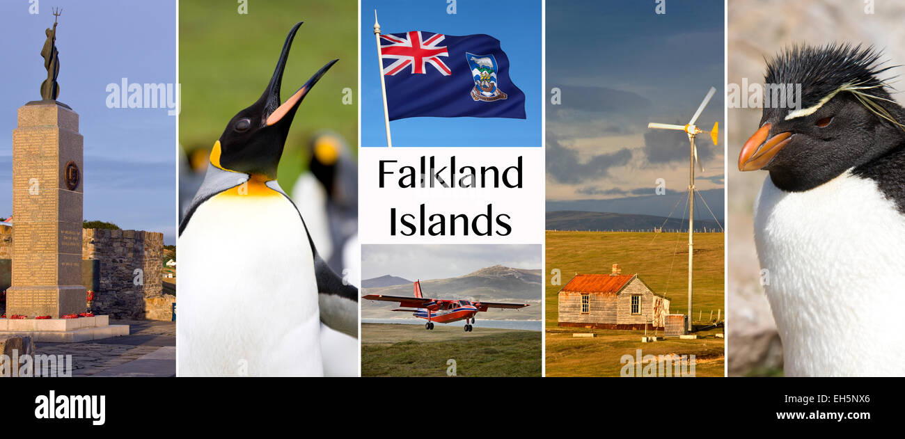 The Falkland Islands - Islas Malvinas. Stock Photo