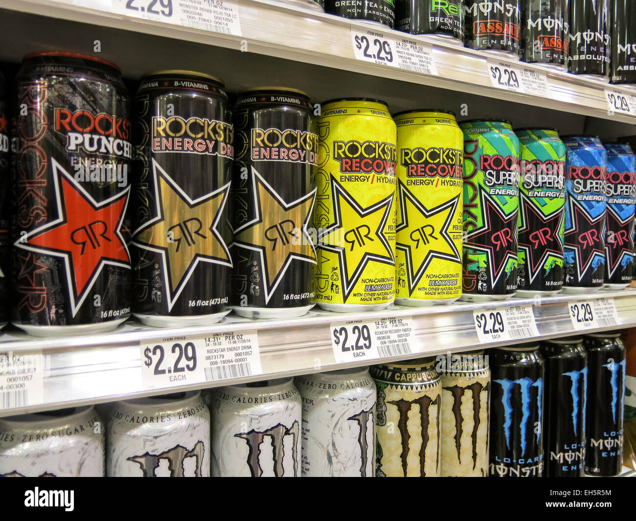Energy Drink Aisle, Publix Super Market in Florida, USA Stock Photo Alamy
