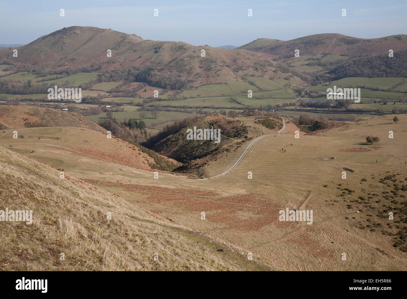 View of Church Stretton Golf Club from the Long Mynd Stock Photo - Alamy