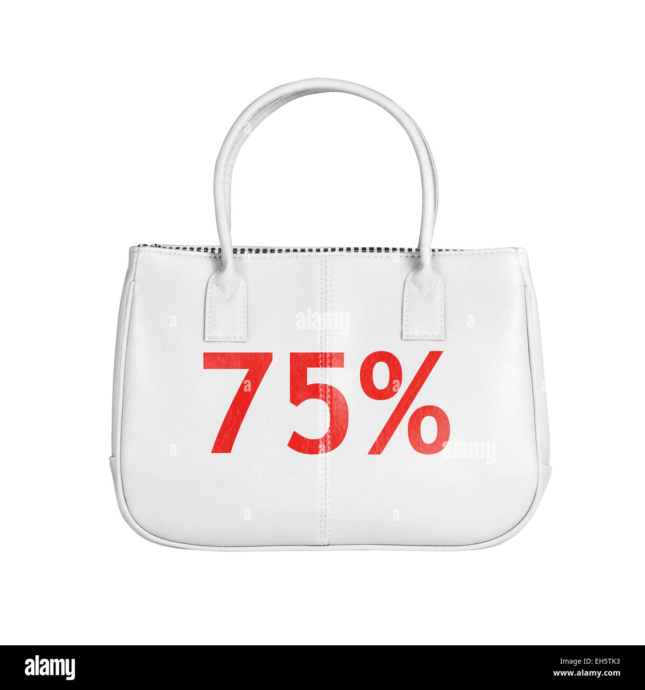 Seventy five percent sale bag. Design element isolated on white background with clipping path Stock Photo