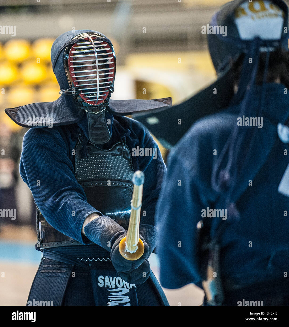 Piedmont, Turin, Italy. 7th March, 2015.   Italian Cik Kendo Championships individual - start competitions Credit:  Realy Easy Star/Alamy Live News Stock Photo