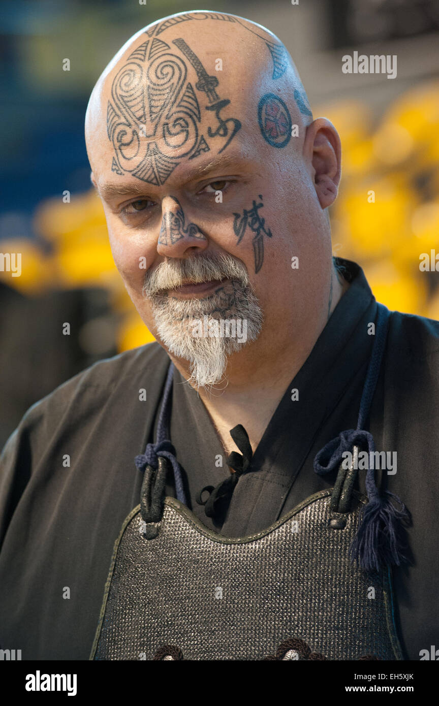 Piedmont, Turin, Italy. 7th March, 2015.   Italian Cik Kendo Championships individual - start competitions -De Luca Portrait Credit:  Realy Easy Star/Alamy Live News Stock Photo