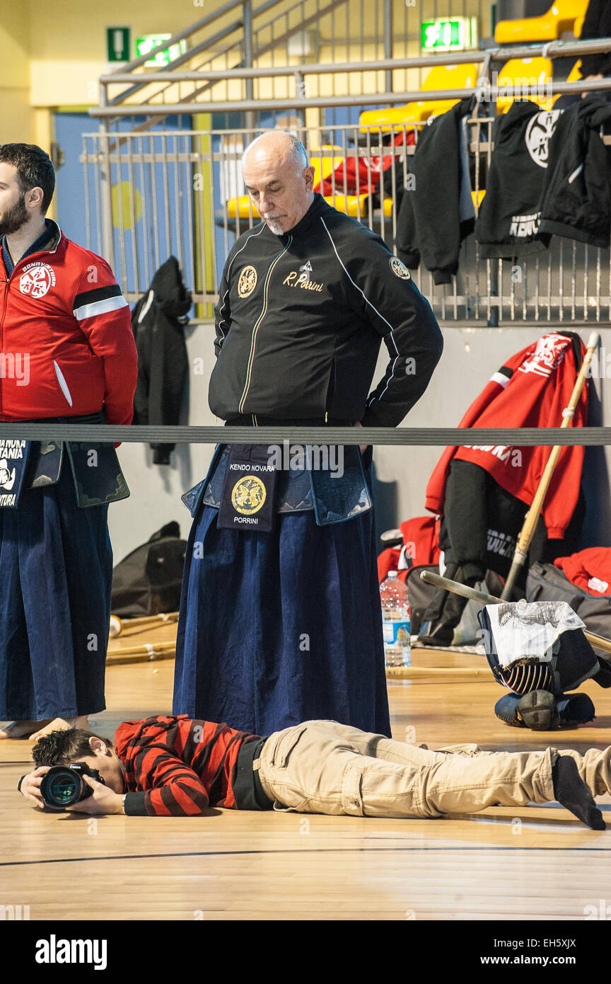 Piedmont, Turin, Italy. 7th March, 2015.   Italian Cik Kendo Championships individual - Photographer Credit:  Realy Easy Star/Alamy Live News Stock Photo