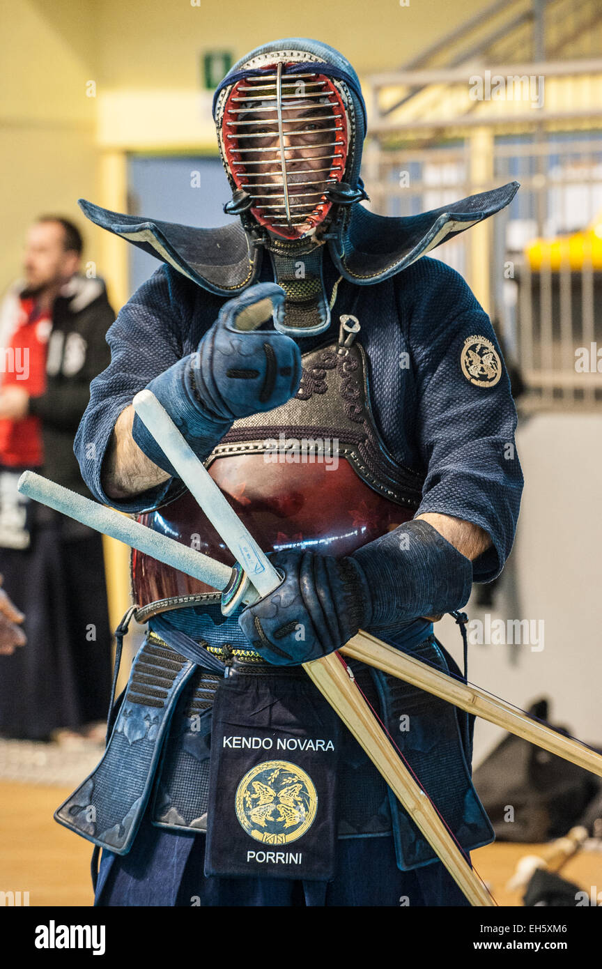 Piedmont, Turin, Italy. 7th March, 2015.   Italian Cik Kendo Championships individual Credit:  Realy Easy Star/Alamy Live News Stock Photo