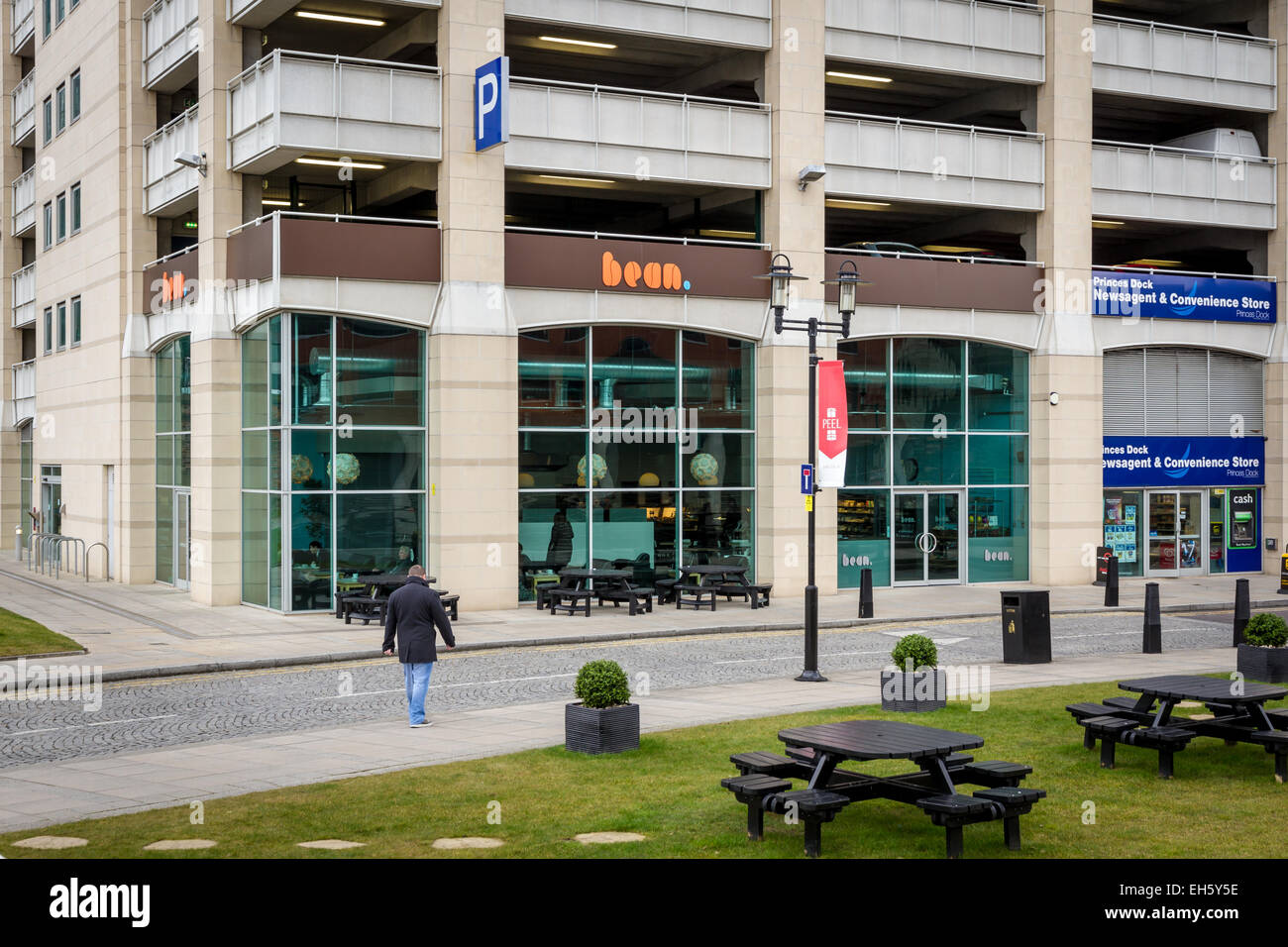 Bean cafe at Princes Dock, Liverpool Stock Photo Alamy