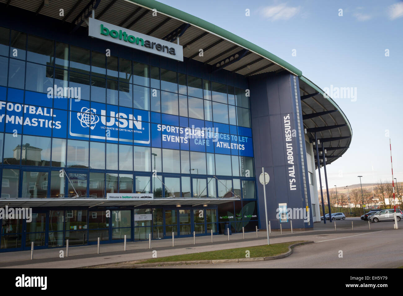 USN Bolton Arena at Middlebrook Retail Park, Horwich, Bolton Stock Photo