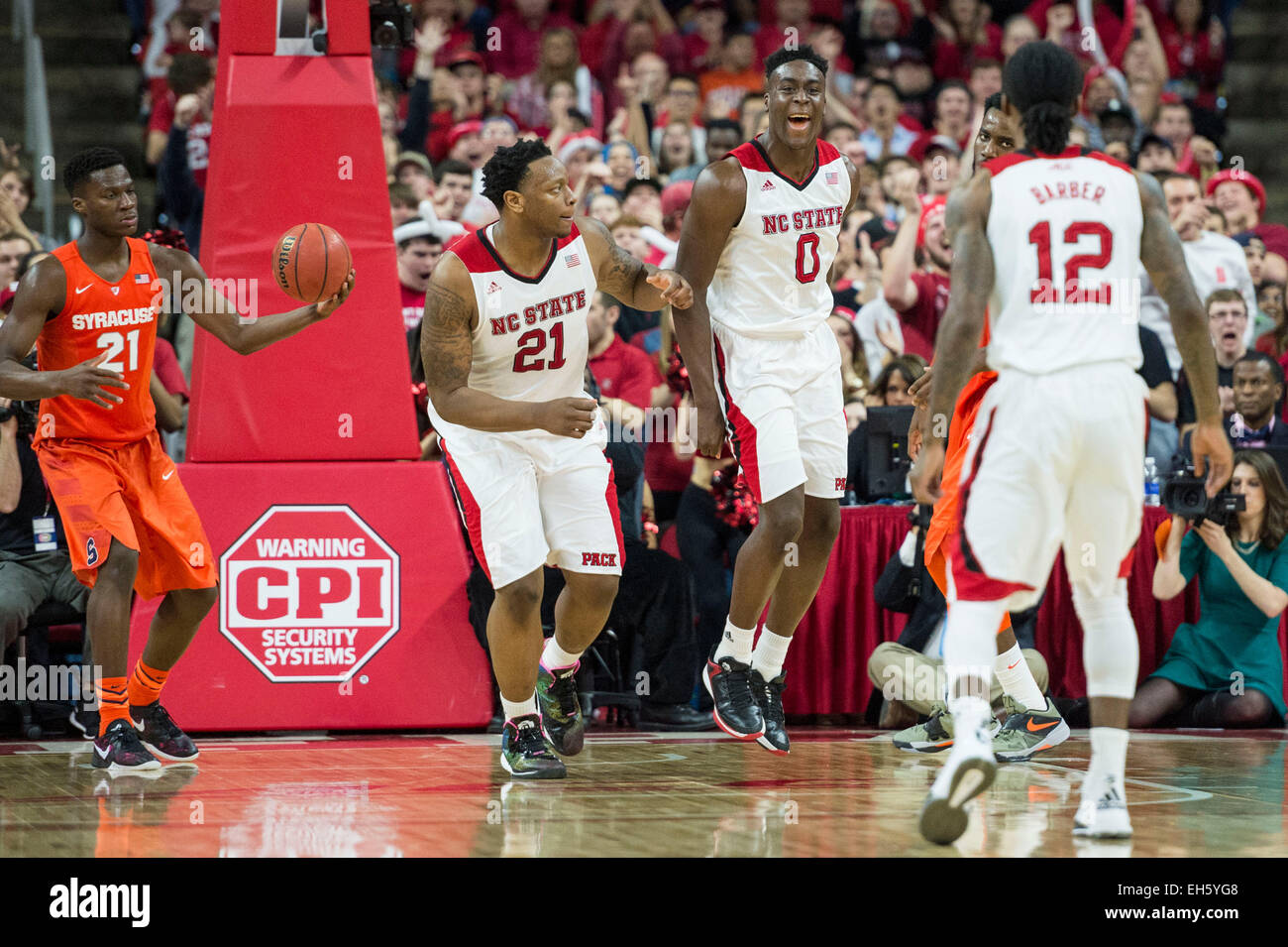 Raleigh, NC, USA. 7th Mar, 2015. NC State F AbdulMalik Abu (0