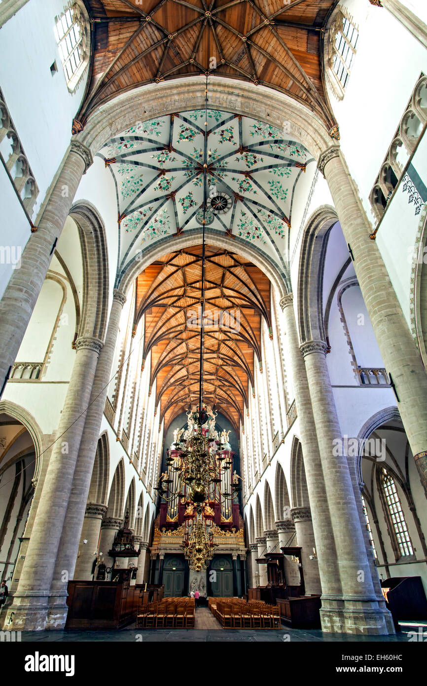 Interior, St, Bavo Church (Grote Kerk), Haarlem, Netherlands Stock Photo