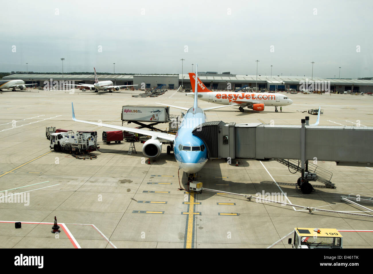 Passenger Loading at Heathrow Stock Photo