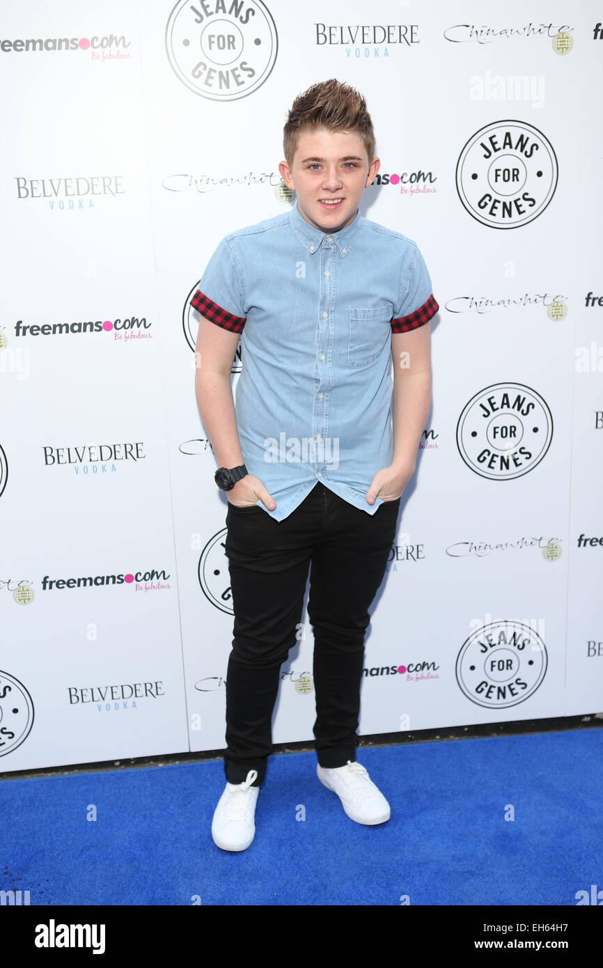 Jeans for Genes Day 2014 launch party held at Chinawhite in London - Arrivals Featuring: Nicholas McDonald Where: London, United Kingdom When: 02 Sep 2014 Stock Photo
