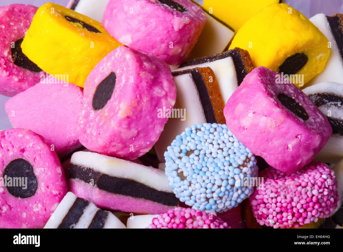 A bunch of colorful liquorice candy Stock Photo