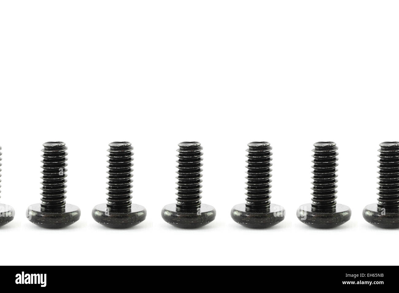 The metal bolts on white background. Stock Photo