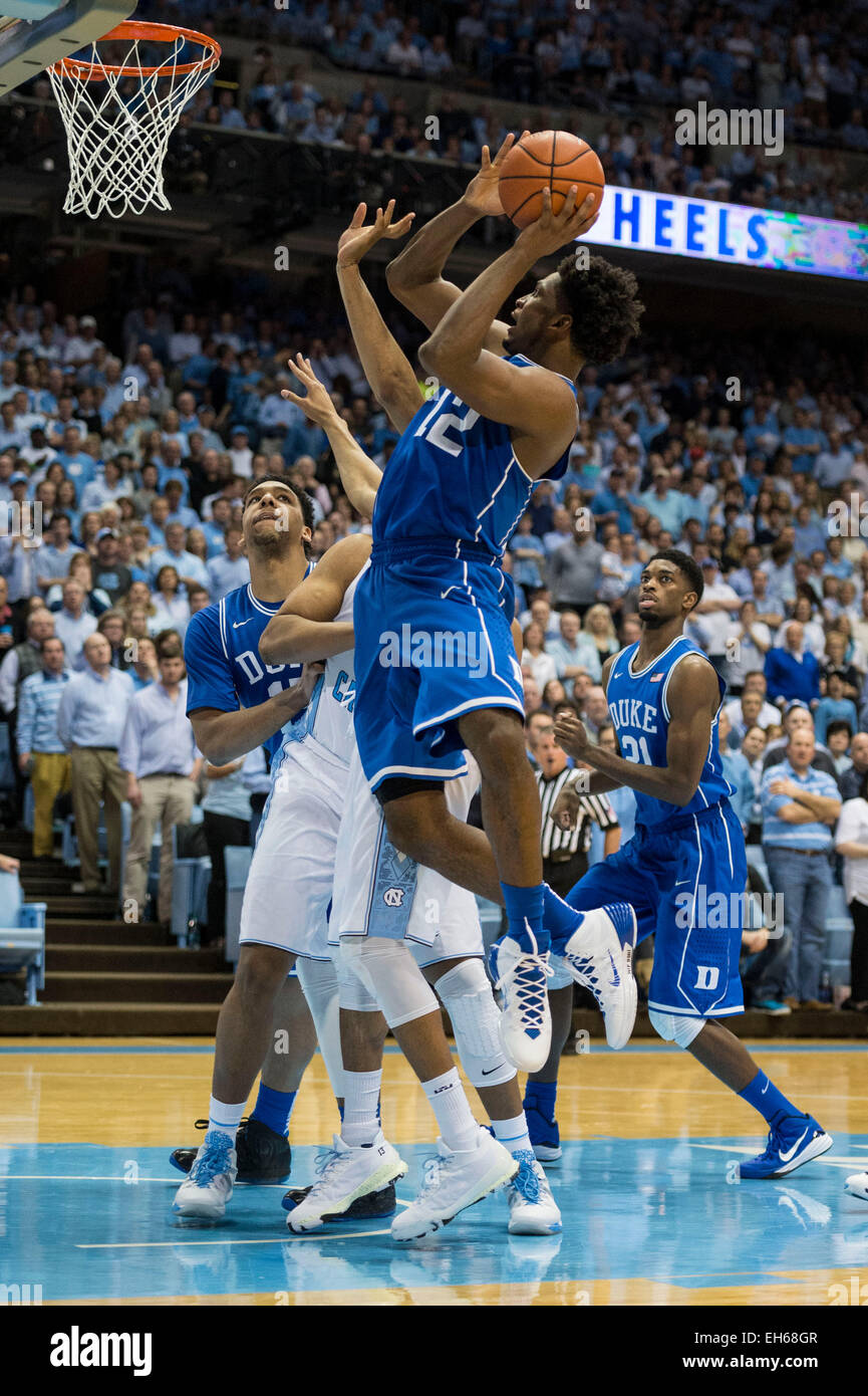 Chapel Hill, NC, USA. 7th Mar, 2015. Duke F Justise Winslow (12 ...