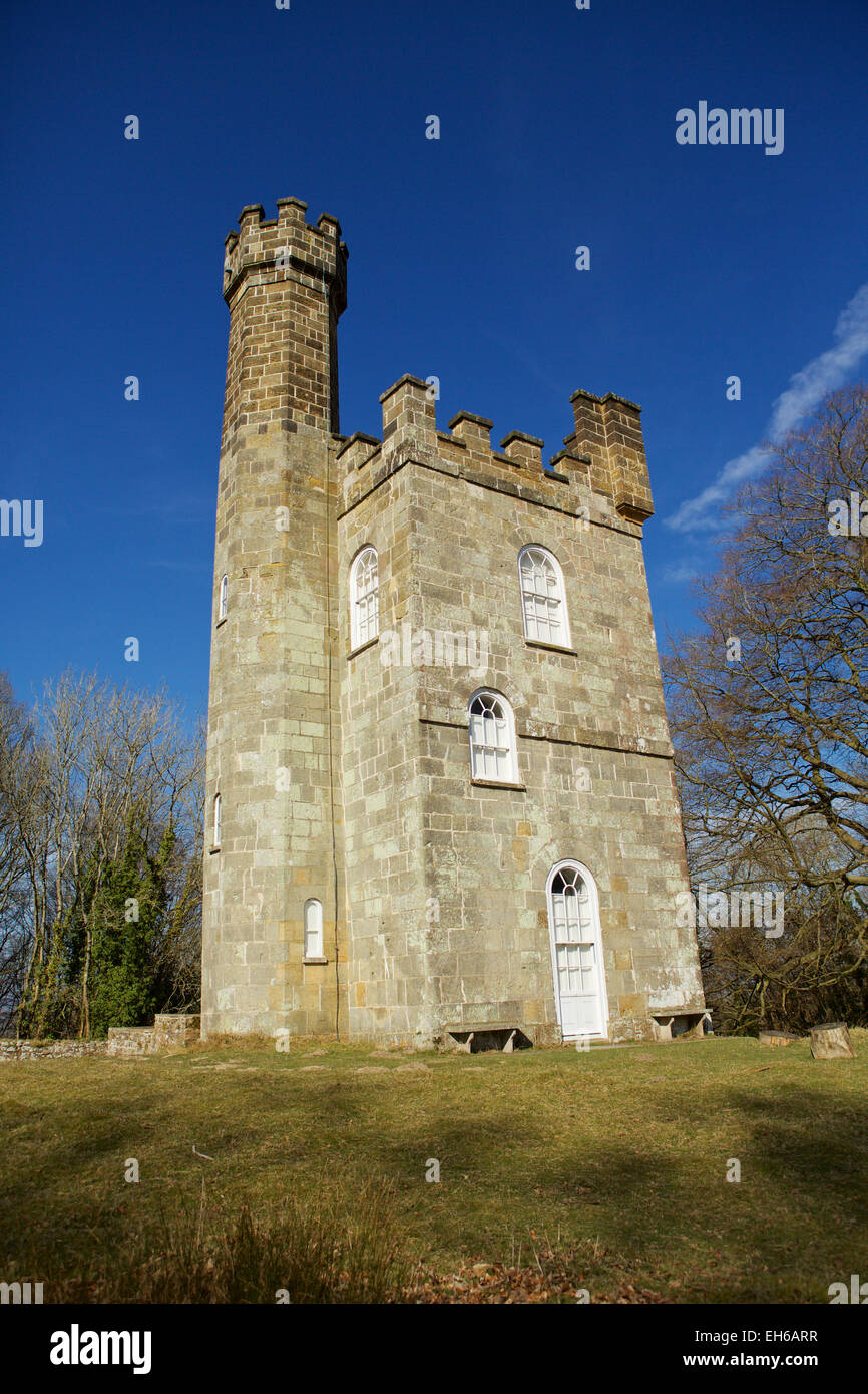 Architectural folly built in the shape of a castle Stock Photo Alamy