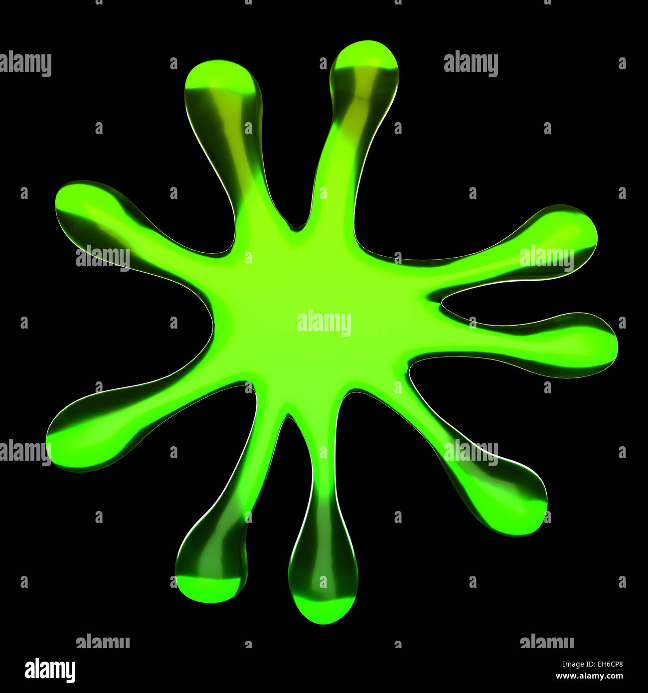 Green fluid splash also like a microbe. Large resolution Stock Photo