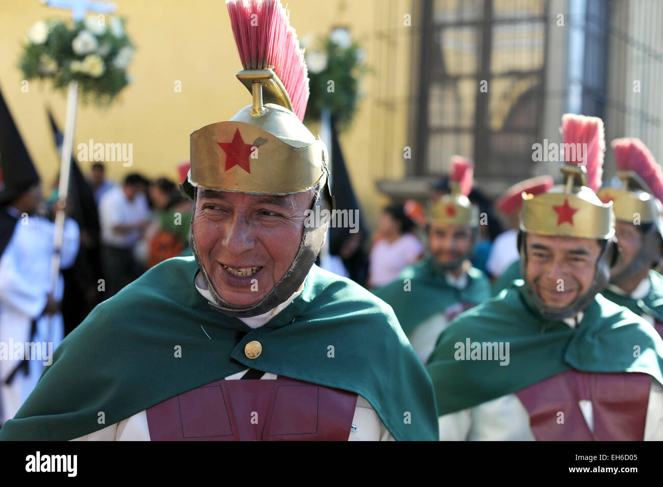 Procession during Semana Santa (Holy Week) in Antigua, Guatemala. Stock Photo