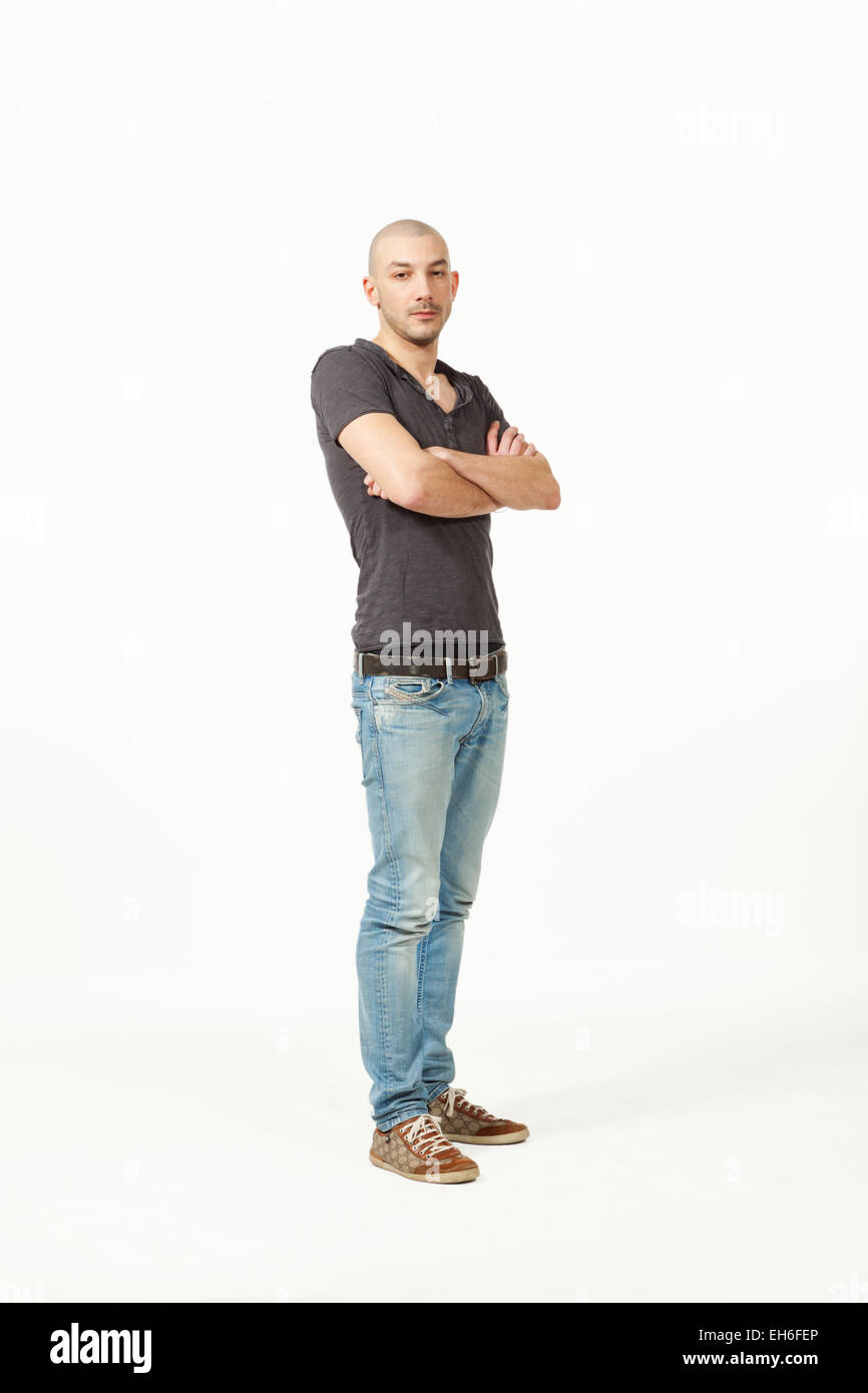 portrait of young man in studio, isolated on white background Stock ...