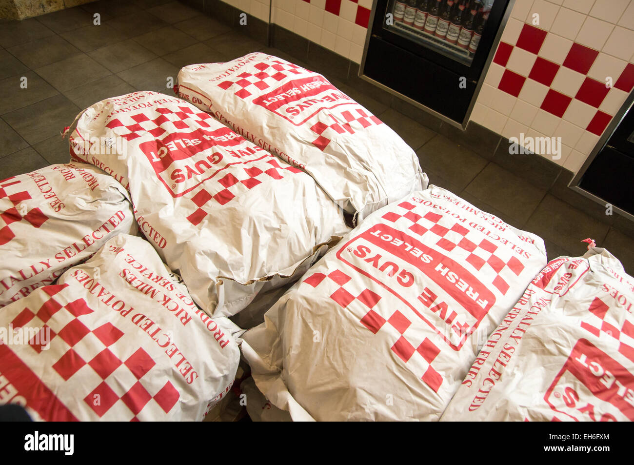 Five Guys Burger Restaurant, Intu Trafford Centre, Manchester Stock