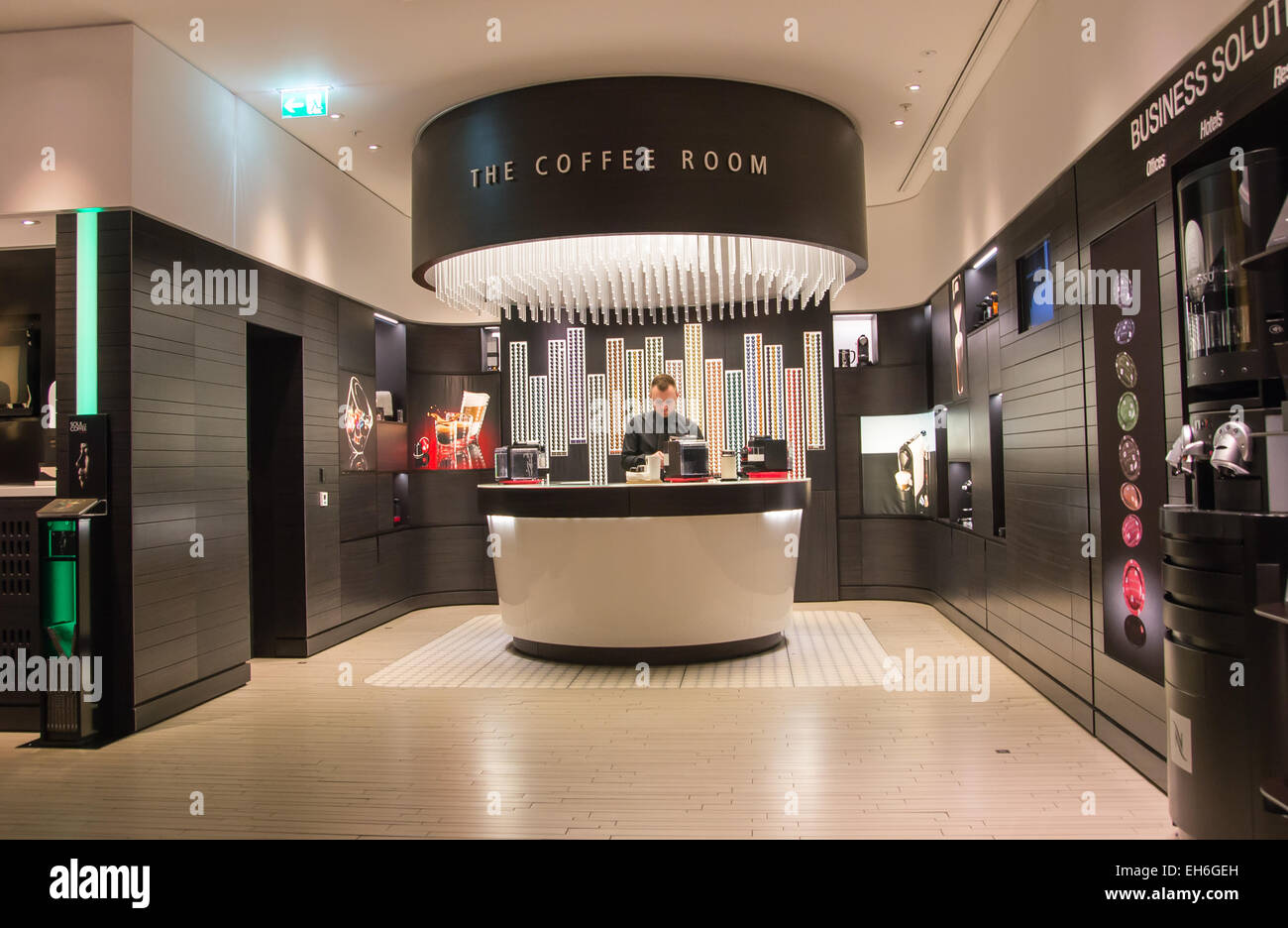 Nespresso Store Interior Trafford Centre Manchester UK Stock