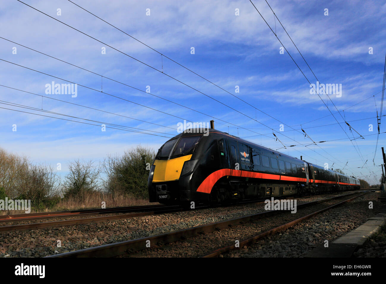 50907, 180 Zephyr class, Grand Central Trains operating company, High Speed Diesel Train, East Coast Main Line Railway, Stock Photo