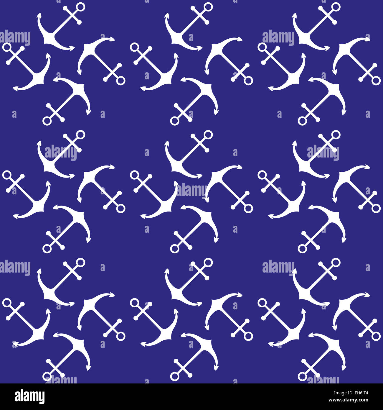Seamless Nautical Pattern With Anchors Design Element For Stock