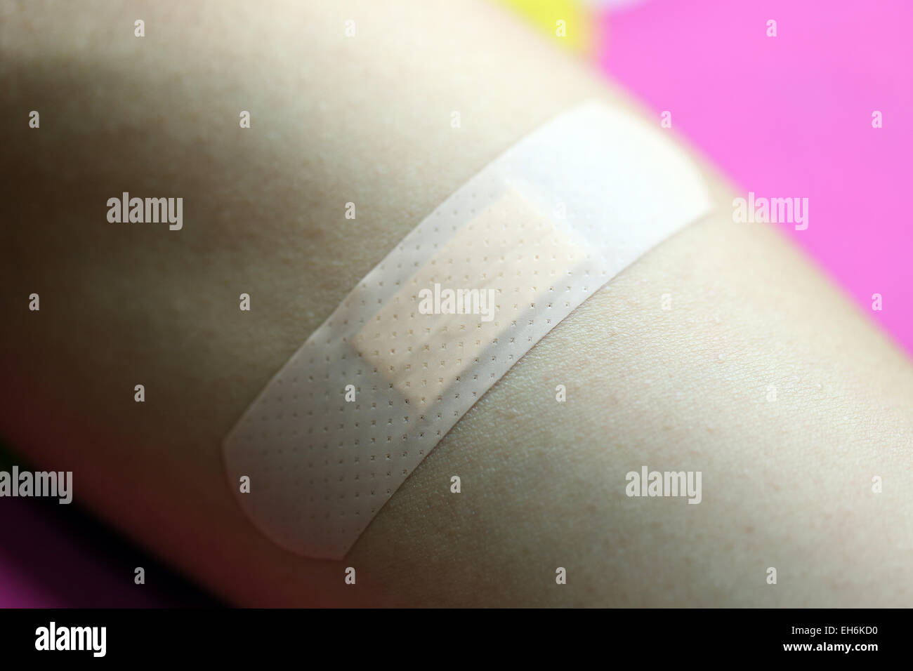 Adhesive plaster on skin of women Stock Photo Alamy