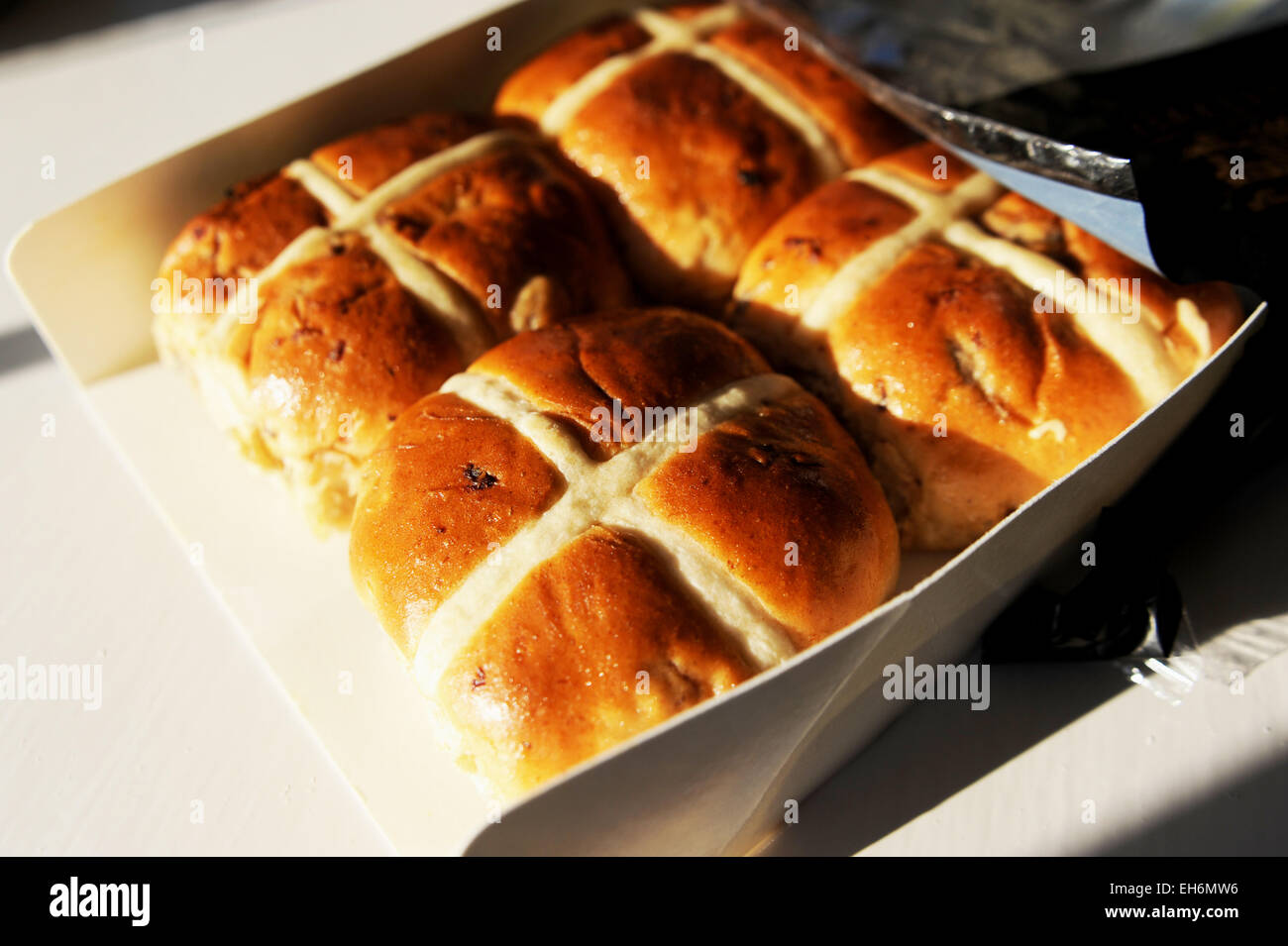 Marks & Spencer Luxury Hot Cross Buns for Easter UK Stock Photo Alamy