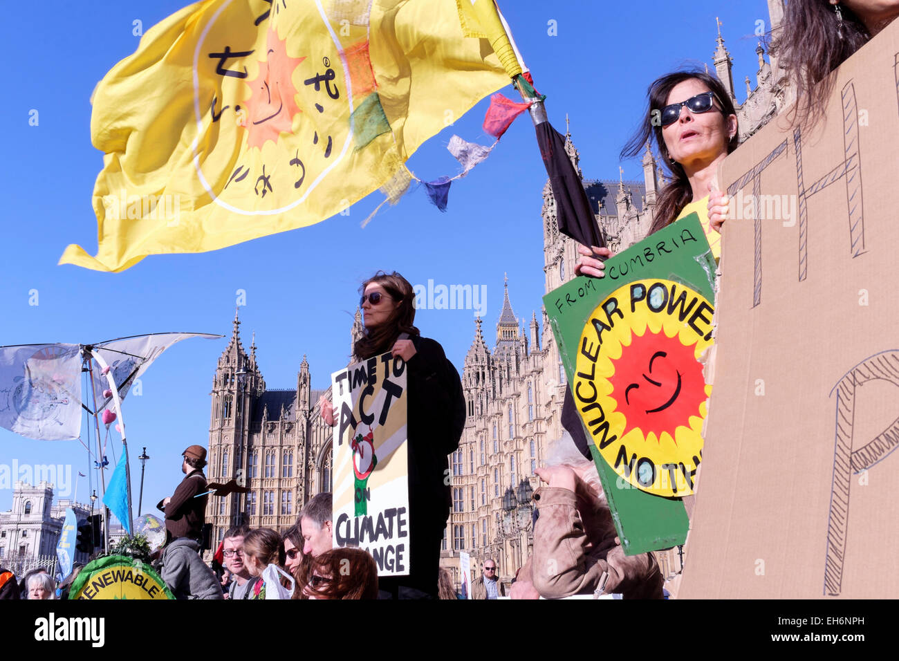 Anti-nuclear protest, Westminster, London, UK. Stock Photo