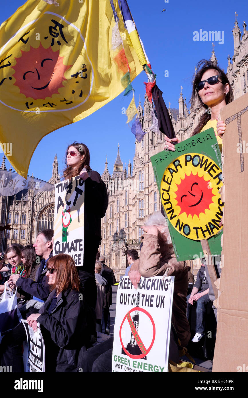 Anti-nuclear protest, Westminster, London, UK. Stock Photo
