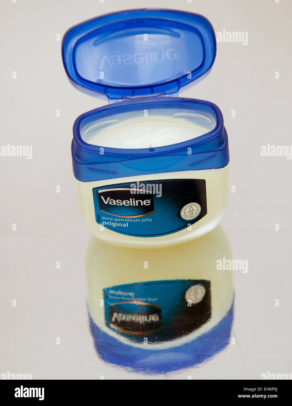 Jar of Vaseline pure petroleum jelly, London Stock Photo