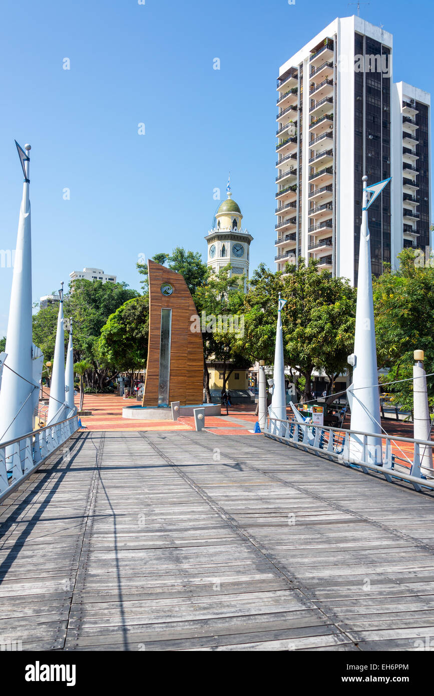 View of the Malecon 2000 in downtown Guayaquil, Ecuador Stock Photo