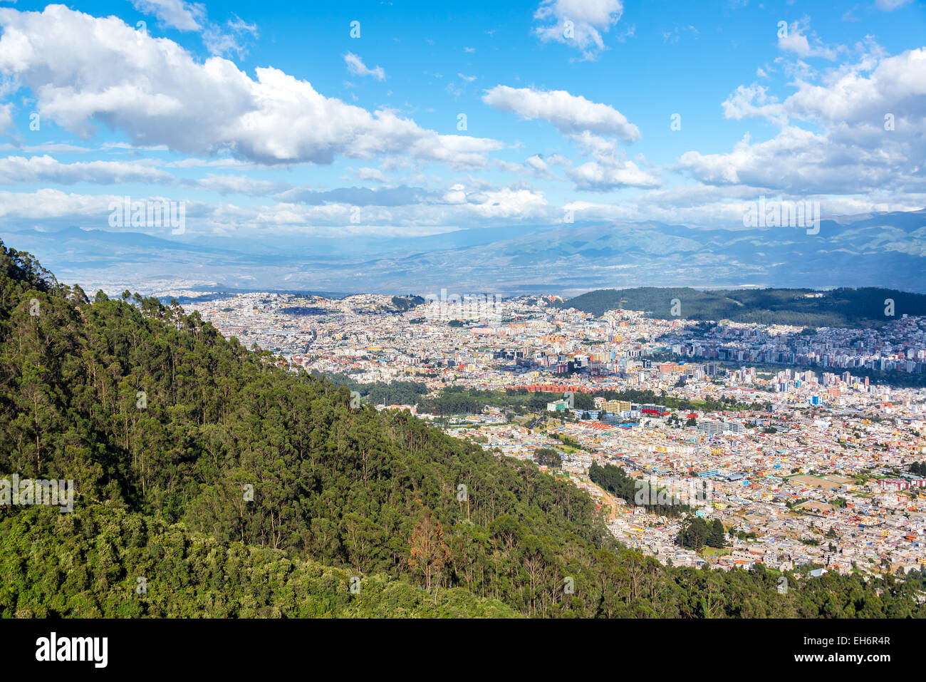 Cityscape of Quito, Ecuador Stock Photo