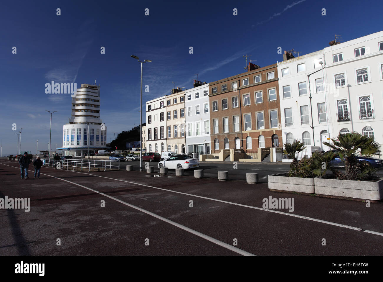 St Leonards on Sea seafront with Marine Court in the background, East