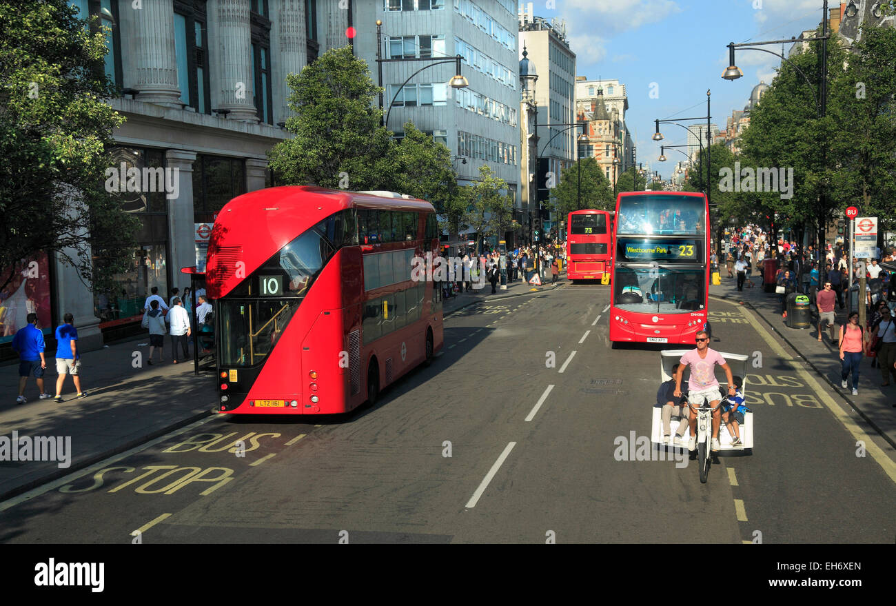 Oxford Street on a busy summers day in London's West End Stock Photo