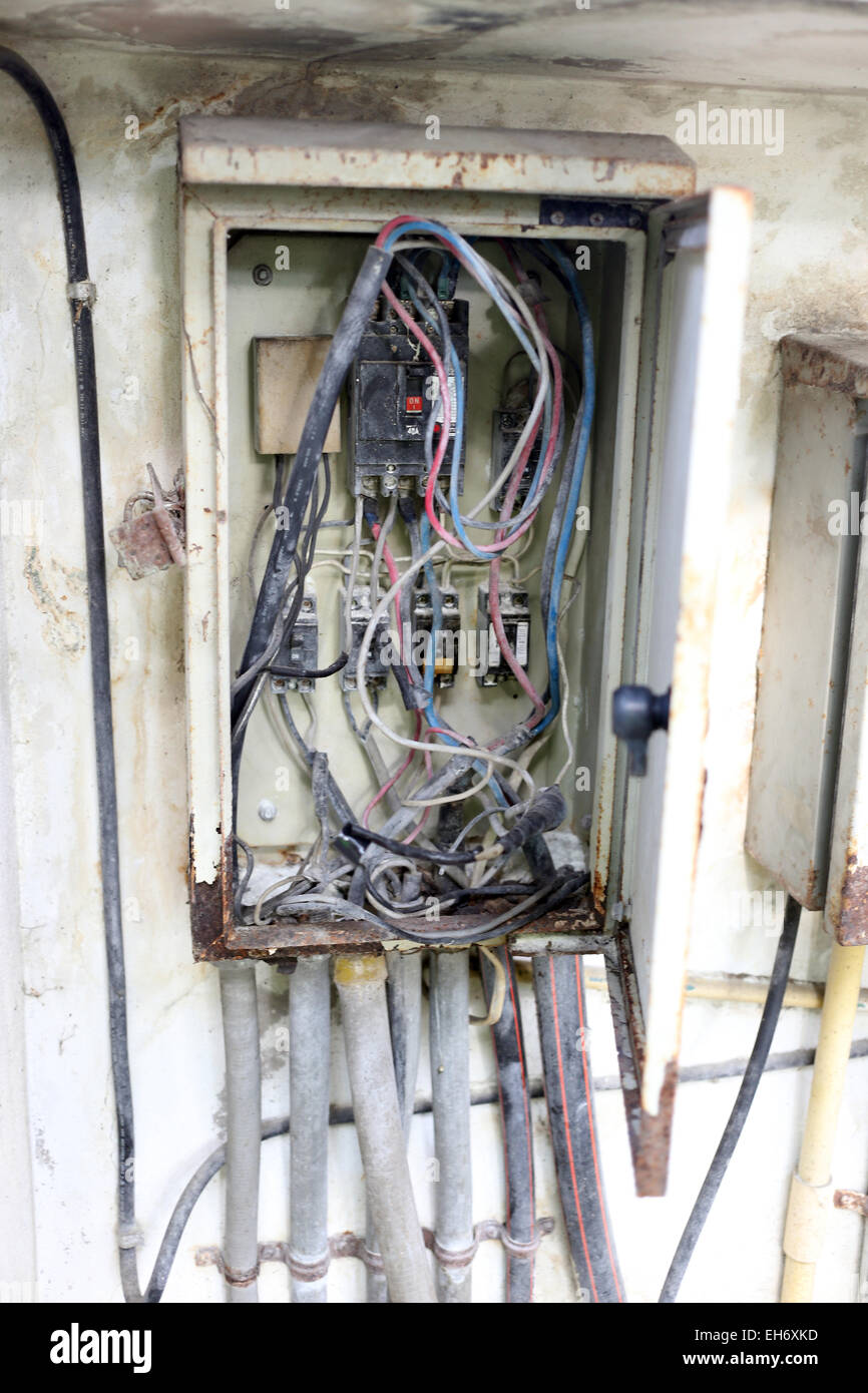 Old wiring closets that are not in use Stock Photo Alamy