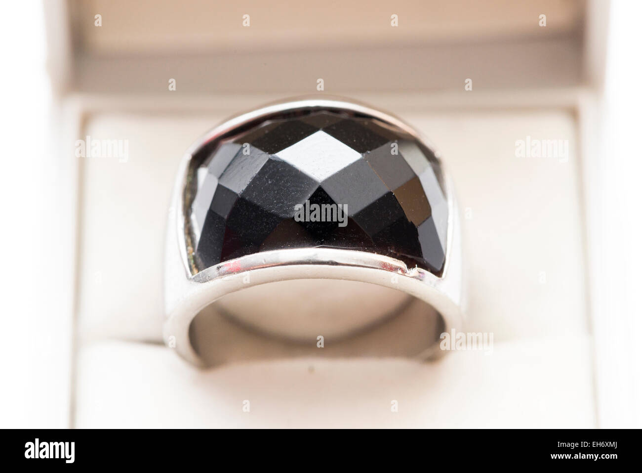 engagement ring on a white background Stock Photo - Alamy