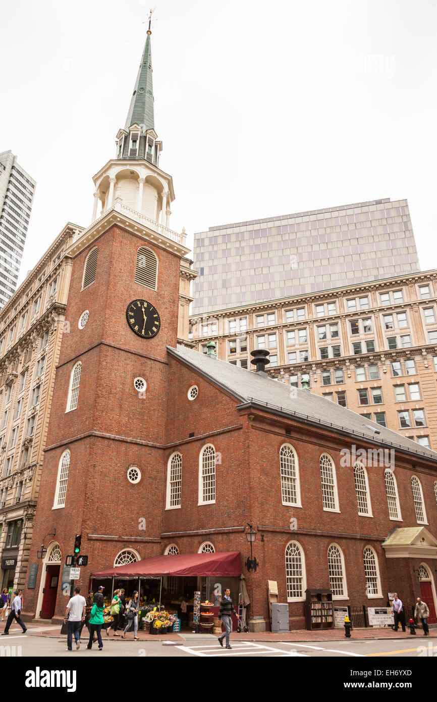 Old South Meeting House, Washington Street, Boston, Massachusetts, USA Stock Photo
