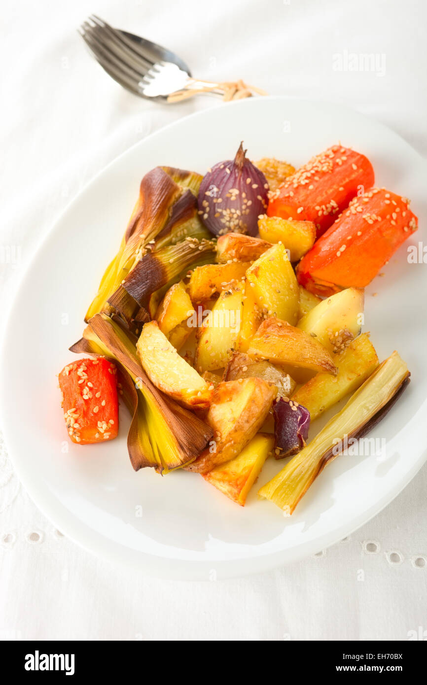 Oven Baked Vegetable Stock Photo - Alamy