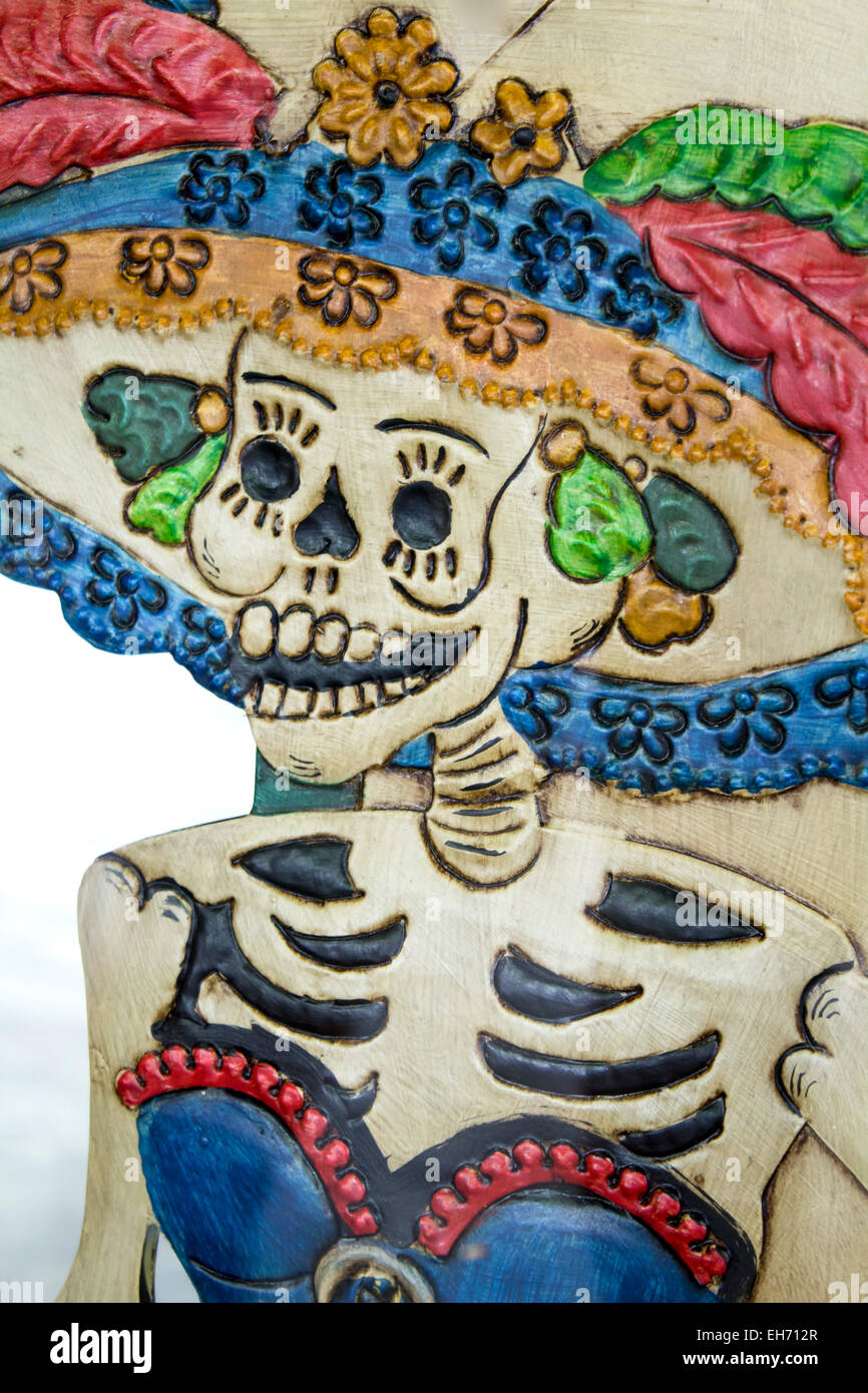 Dia de los Muertos Day of the Dead skeleton, San Antonio, Texas USA Stock Photo