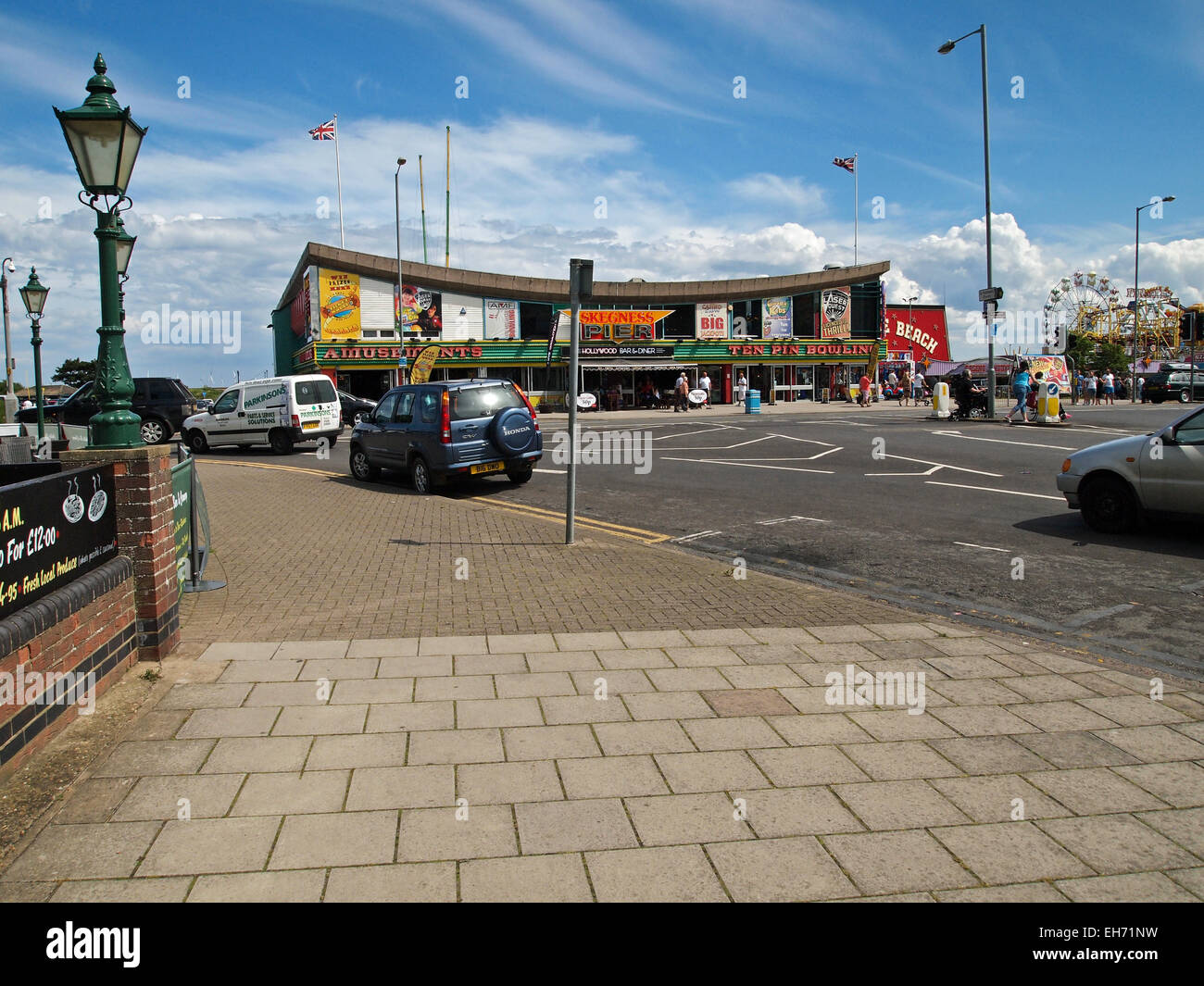 Skegness Town seafront Stock Photo