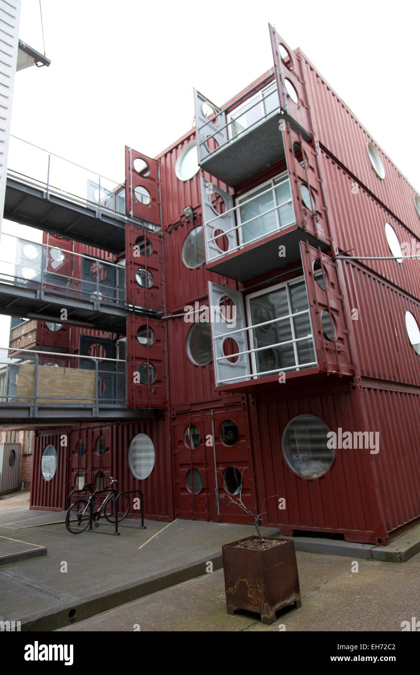 Container City, Trinity Buoy Wharf, Tower Hamlets, London, England, UK. Stock Photo