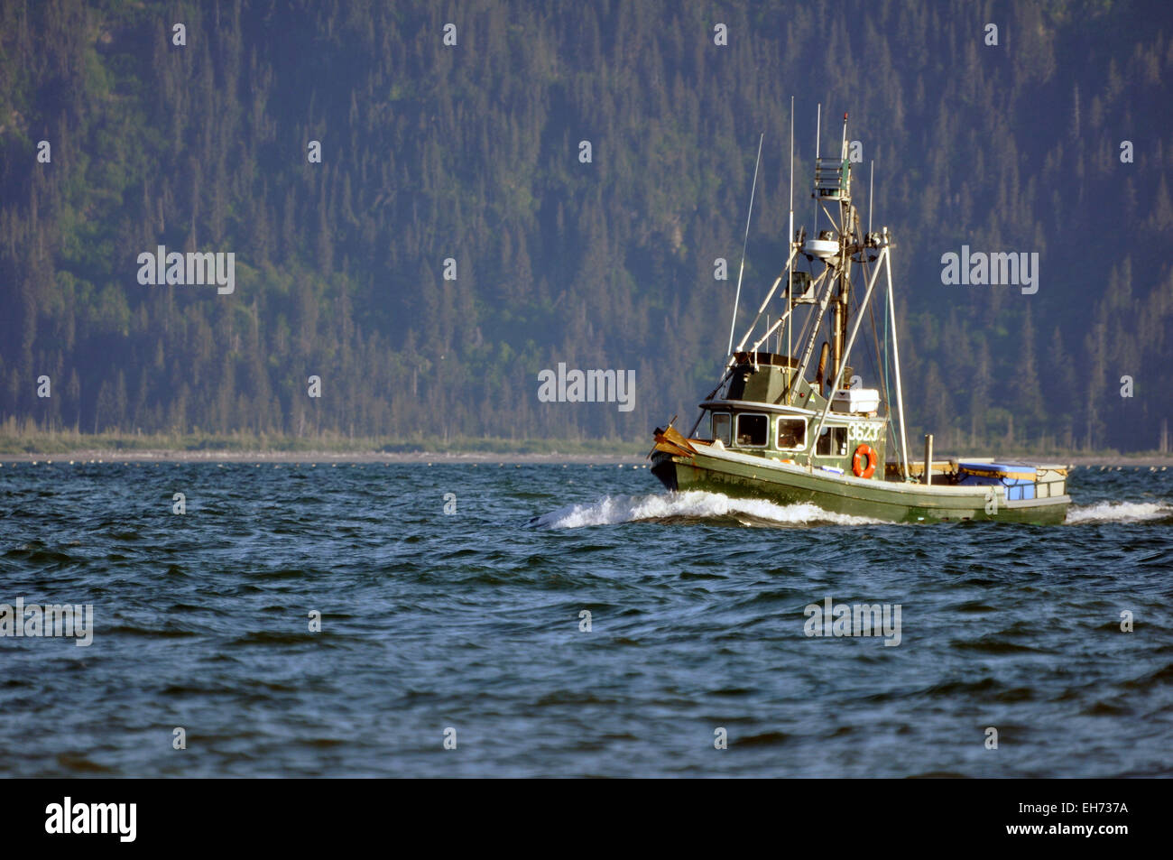 Fishing boat in the Kachemak Bay, near Homer, Alaska. Stock Photo