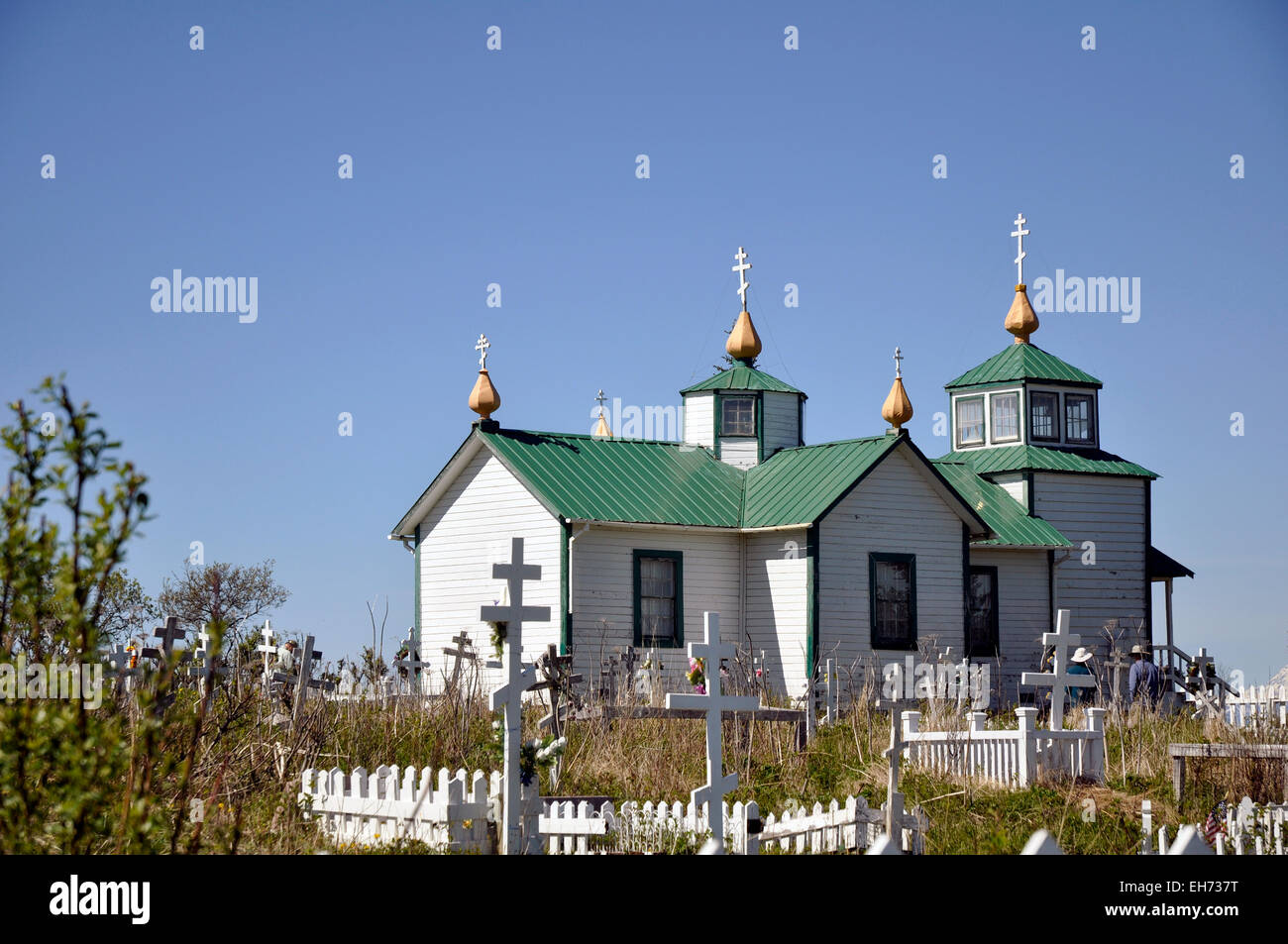 Russian Orthodox Church at Ninilchik, Alaska, along the Seward Highway