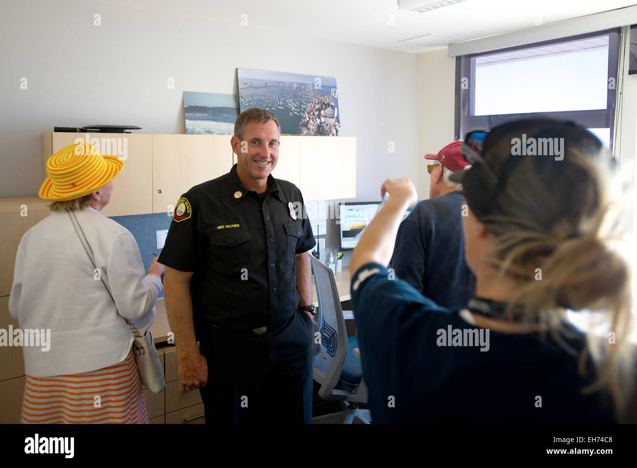 Newport Beach, California, USA. 8th March, 2015. Lifeguard Mike