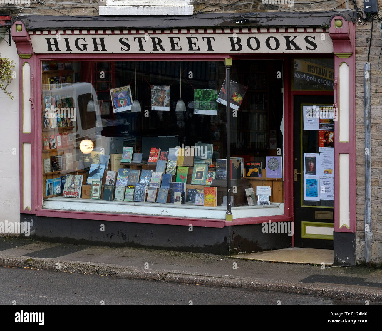 Bookshop in New Mills , Derbyshire Stock Photo
