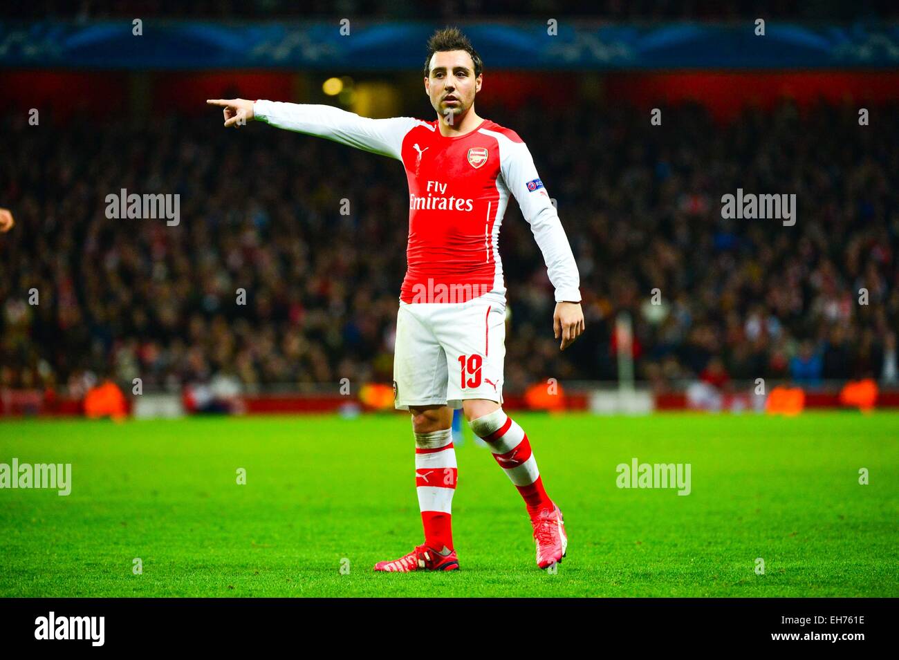 Santi CAZORLA - 25.02.2015 - Arsenal/Monaco - 1/8Finale Champions League.Photo : Winter Press/Icon Sport *** Local Caption Stock Photo