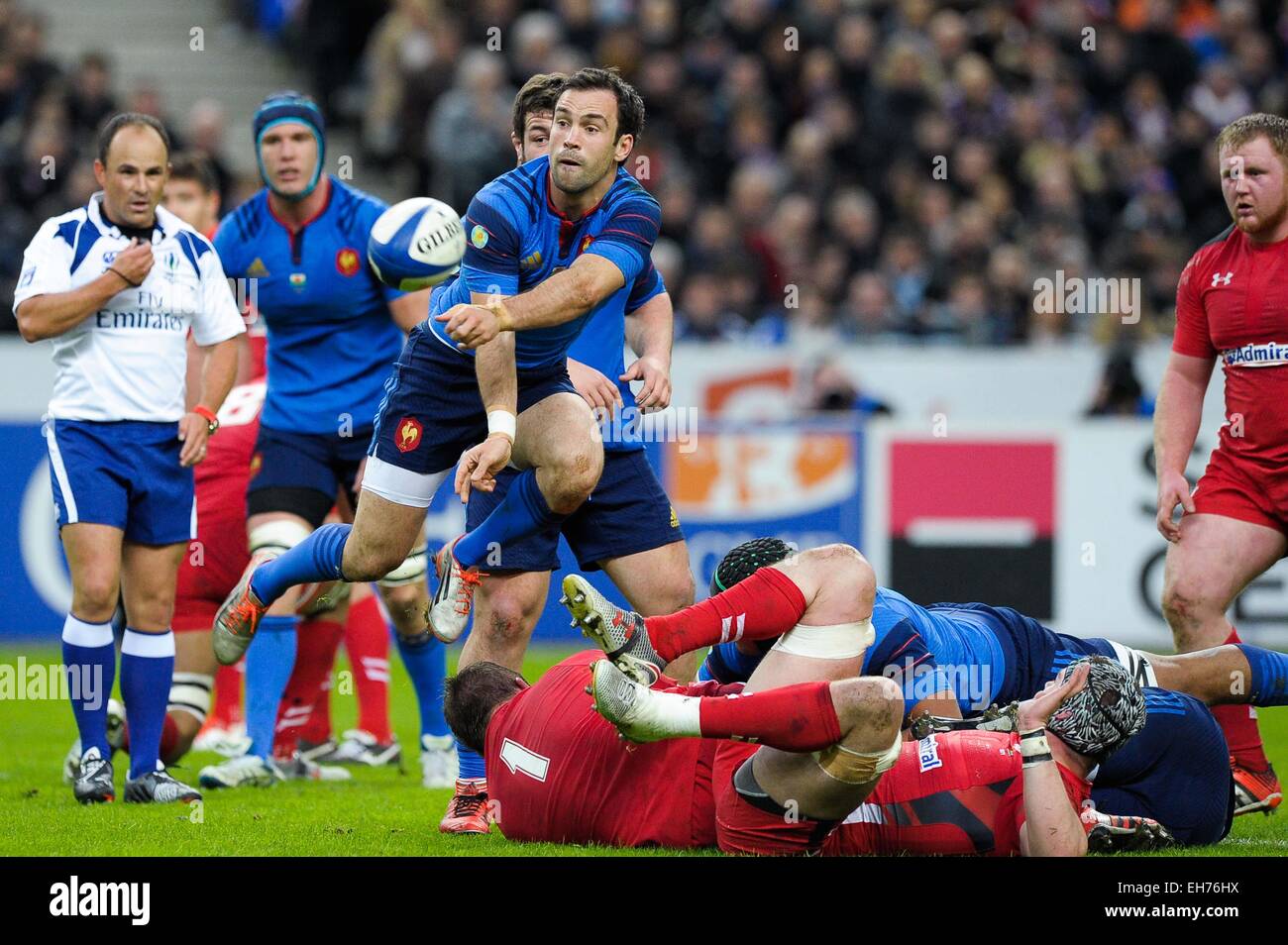 Morgan Parra - 28.02.2015 - France/Pays de Galles - Tournoi des Six Nations -.Photo : Andre Ferreira/Icon Sport Stock Photo