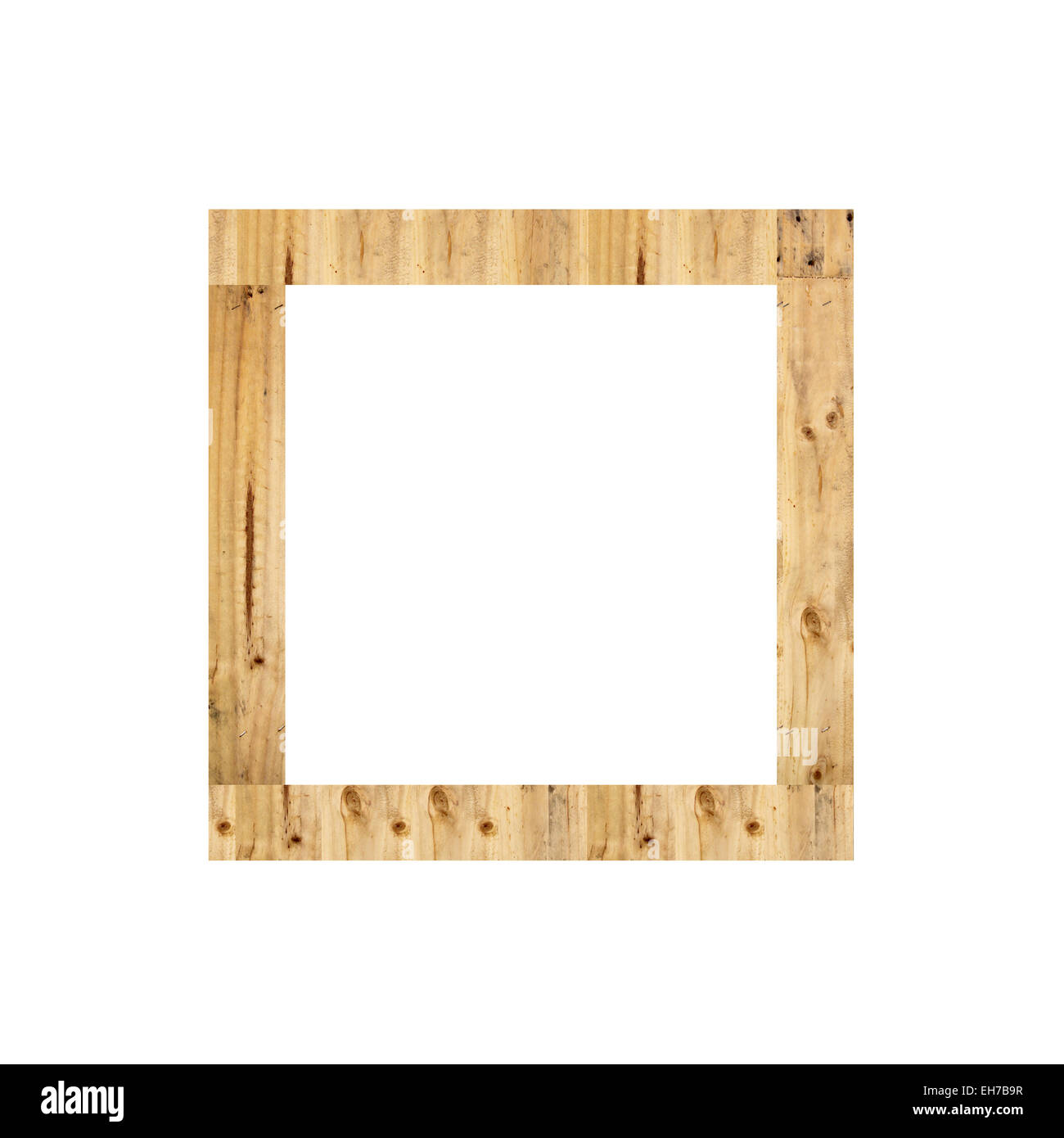 Old wooden frame isolated on white background Stock Photo - Alamy