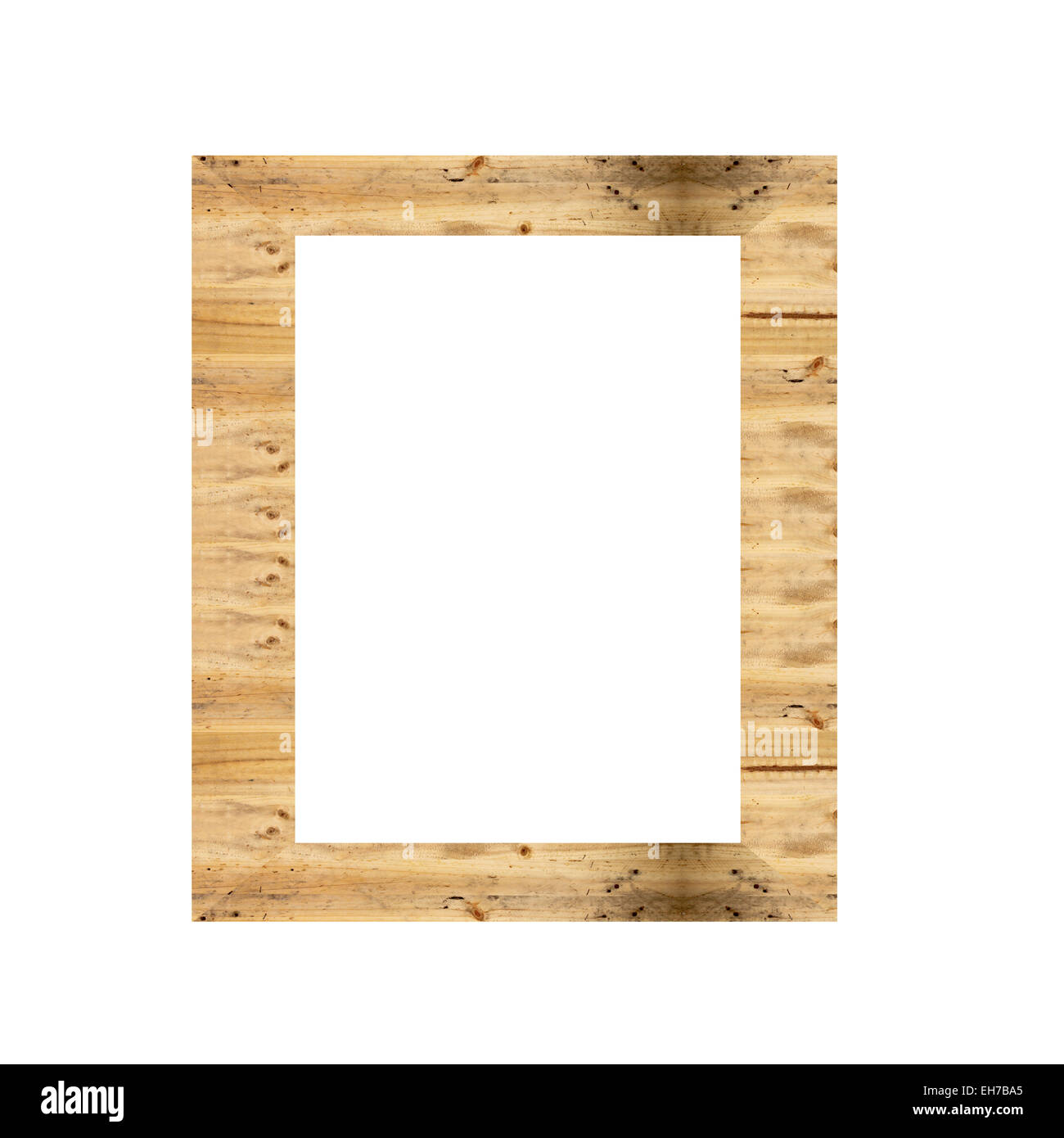 Old wooden frame isolated on white background Stock Photo - Alamy